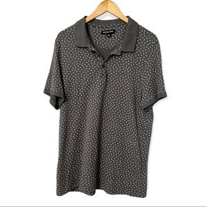 Michael Kors Grey Printed Men’s Polo—XL